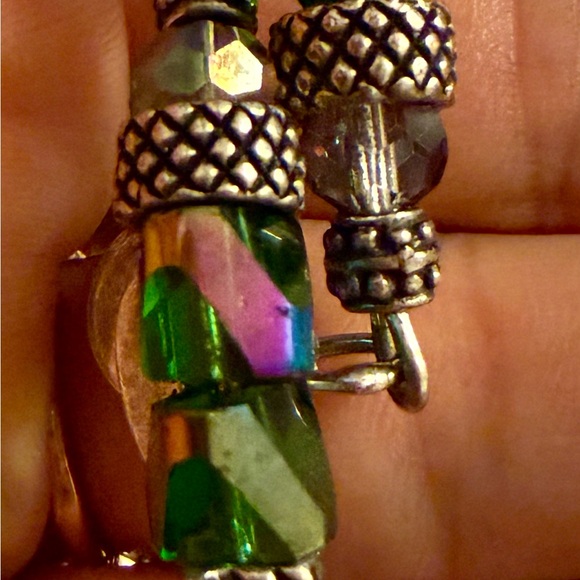 Alex and Ani Vintage Silver Bracelet with Multicolor Accents - Picture 5 of 5